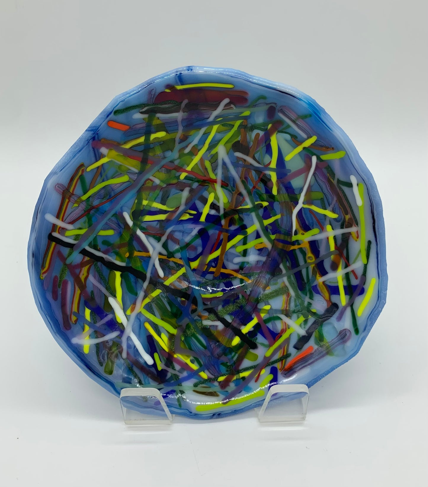 Basket Weave Texture Bowl - String on Periwinkle