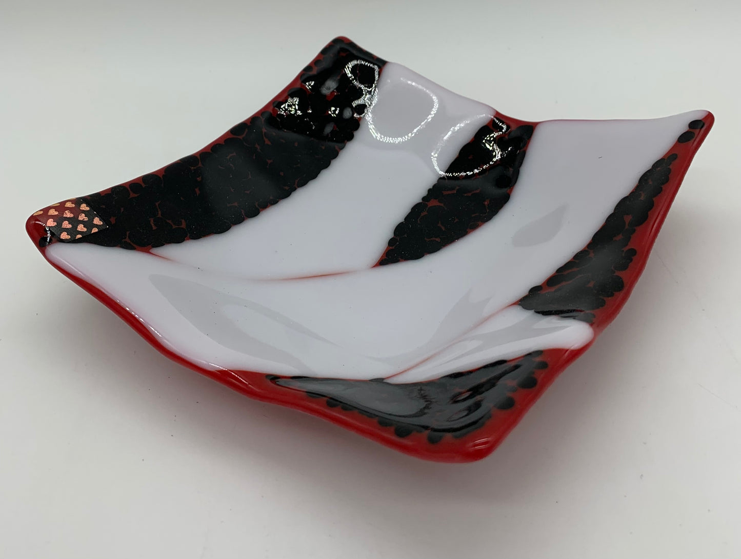 Candy Dish - Red, White & Black