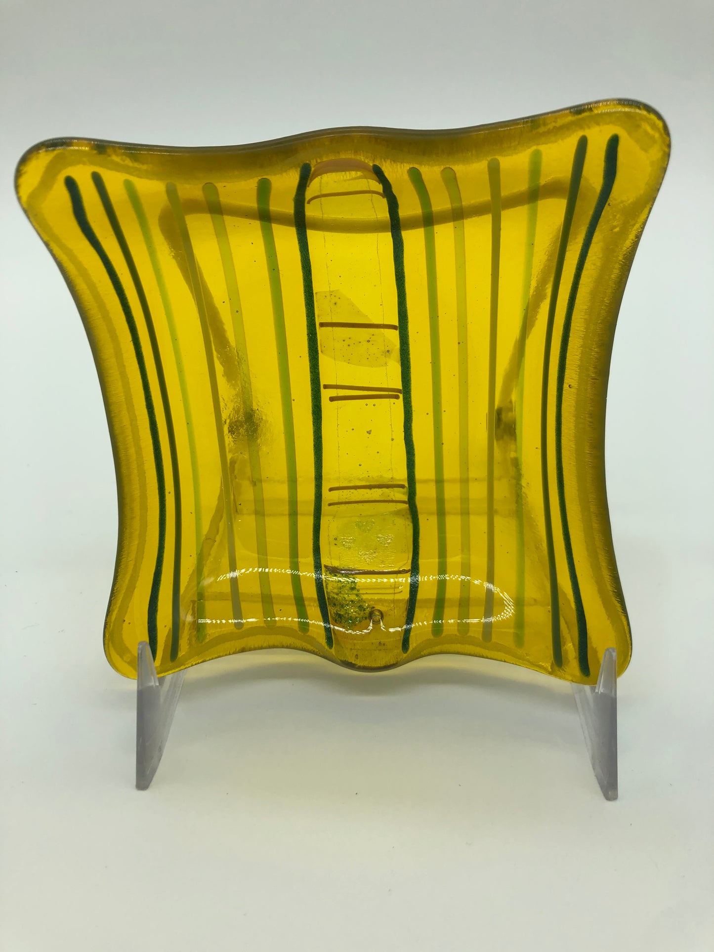 Deep Square Bowl - Yellow on Yellow
