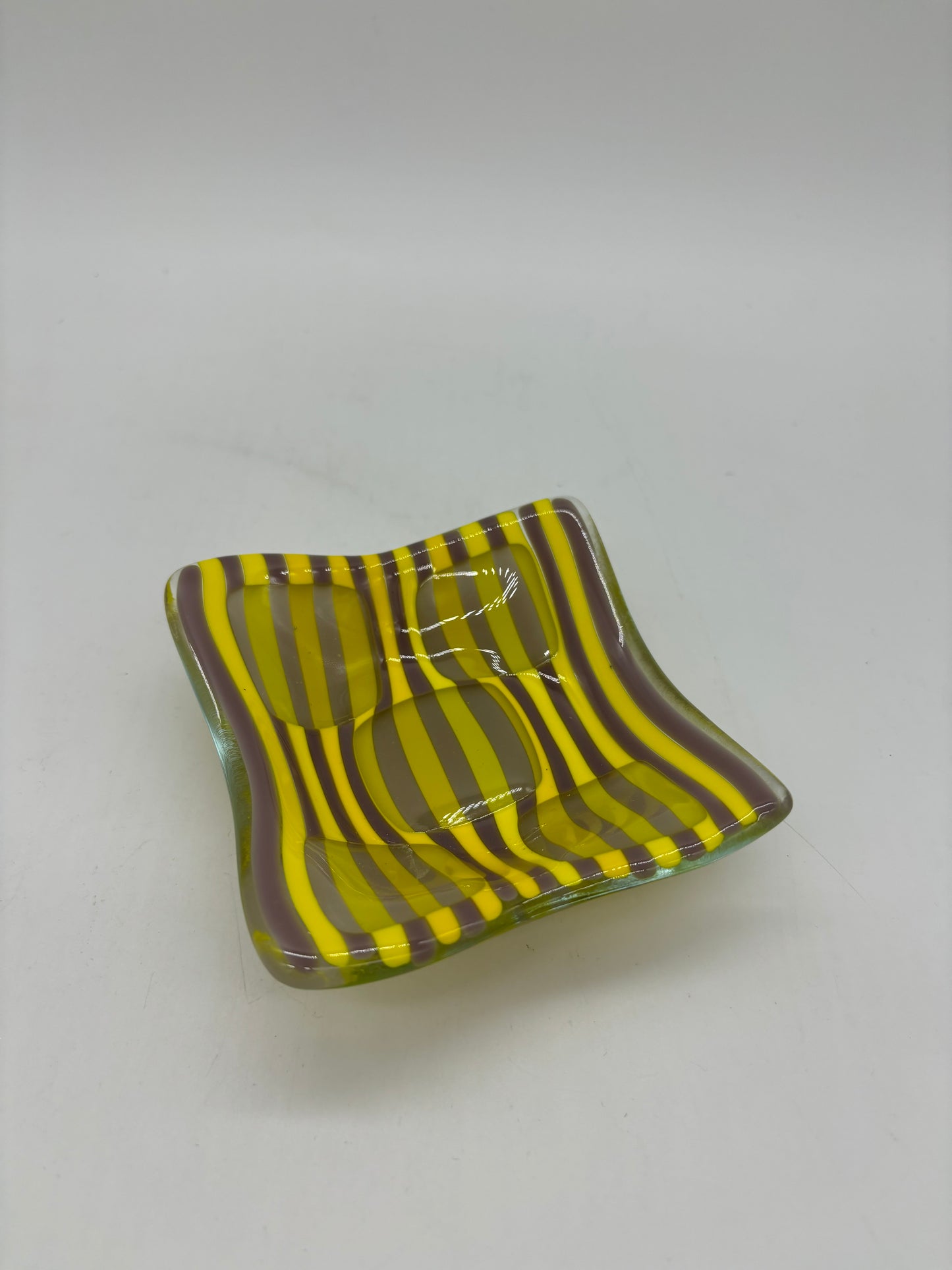 Deep Square Bowl - Yellow Illusions