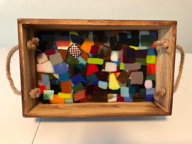 Small Tray - Mosaic on Ropes