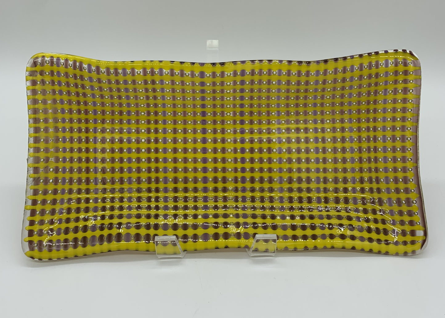 Small Waves Platter - Yellow & red bubble