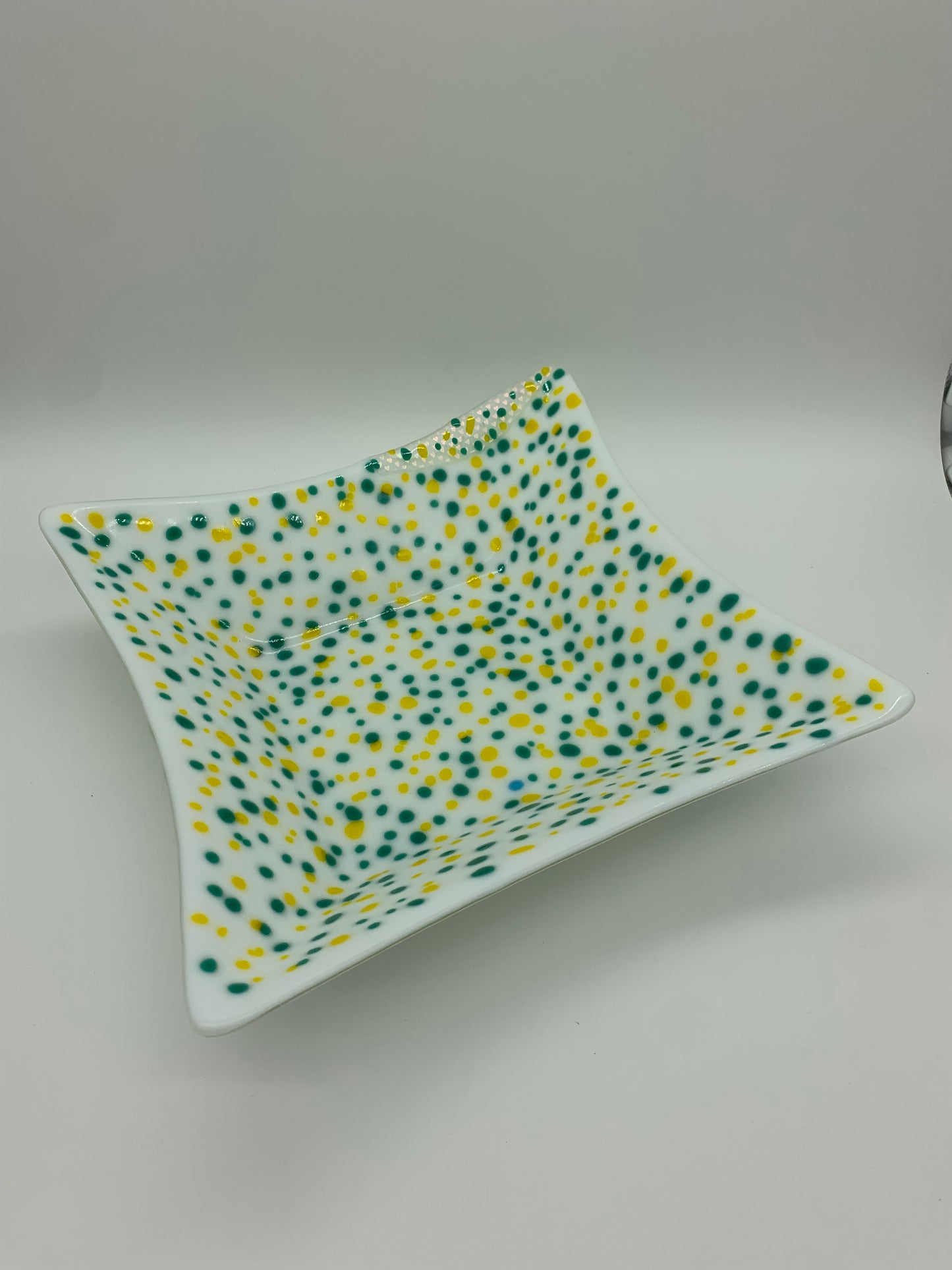 Large Square Server - Yellow and Green Dots
