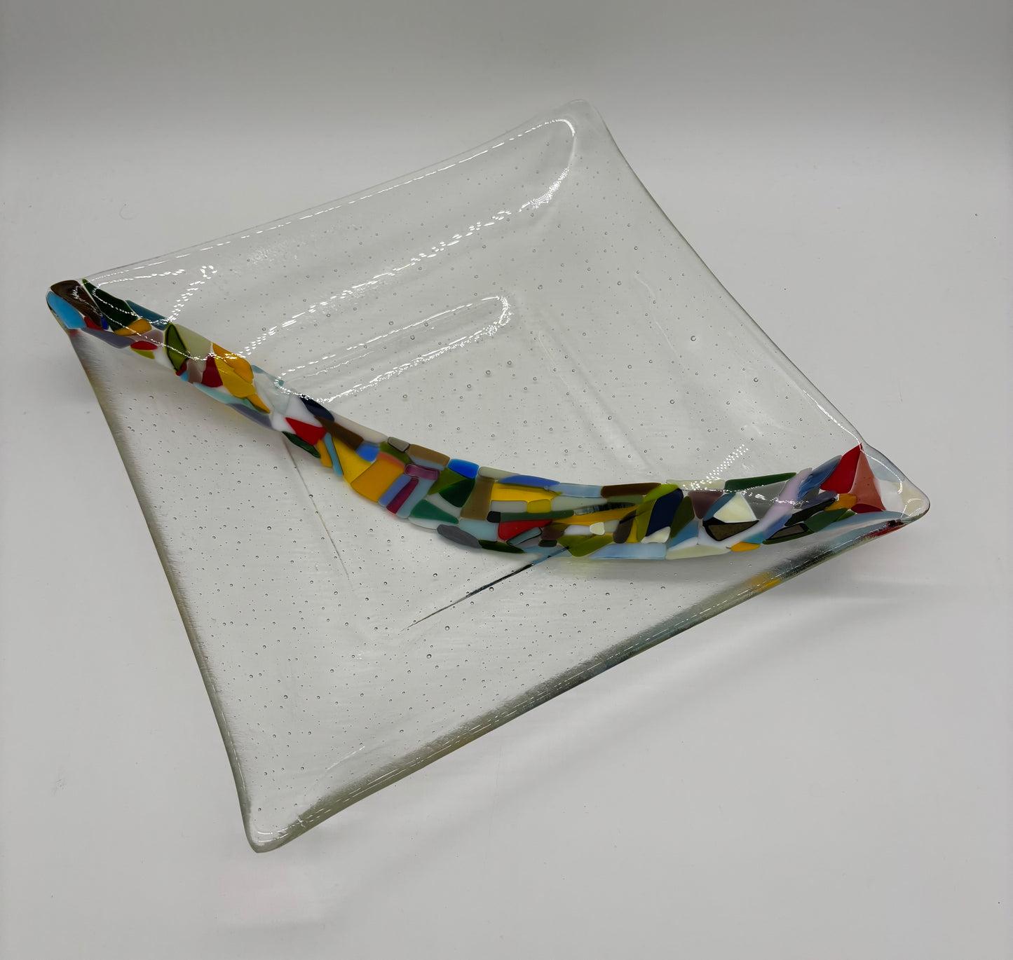 Square Bottom Platter - Mosaic River