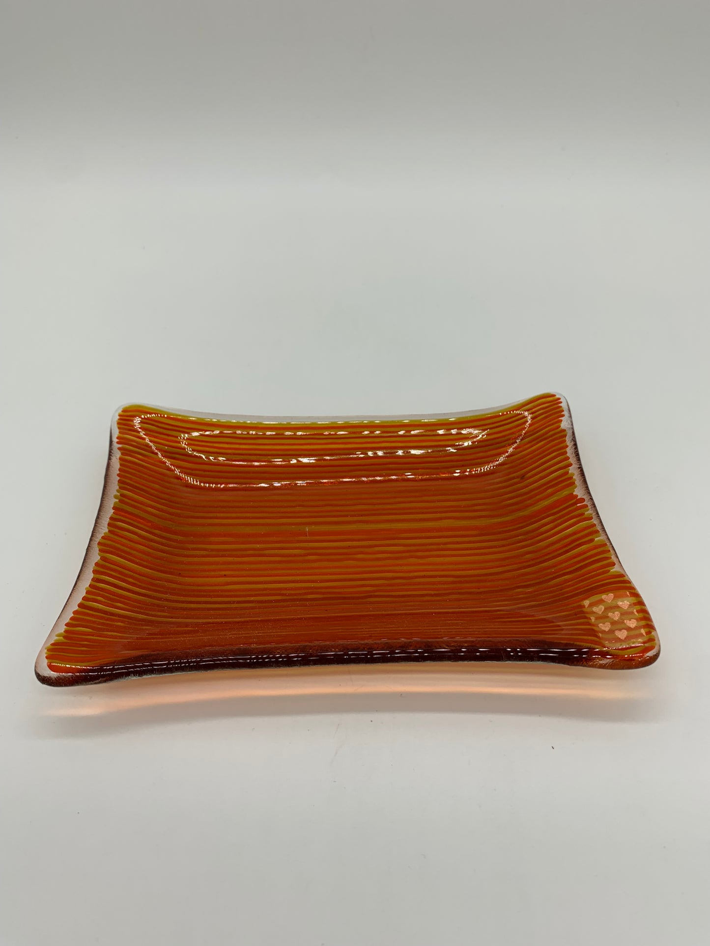 Square Soap Dish - Orange Stringers