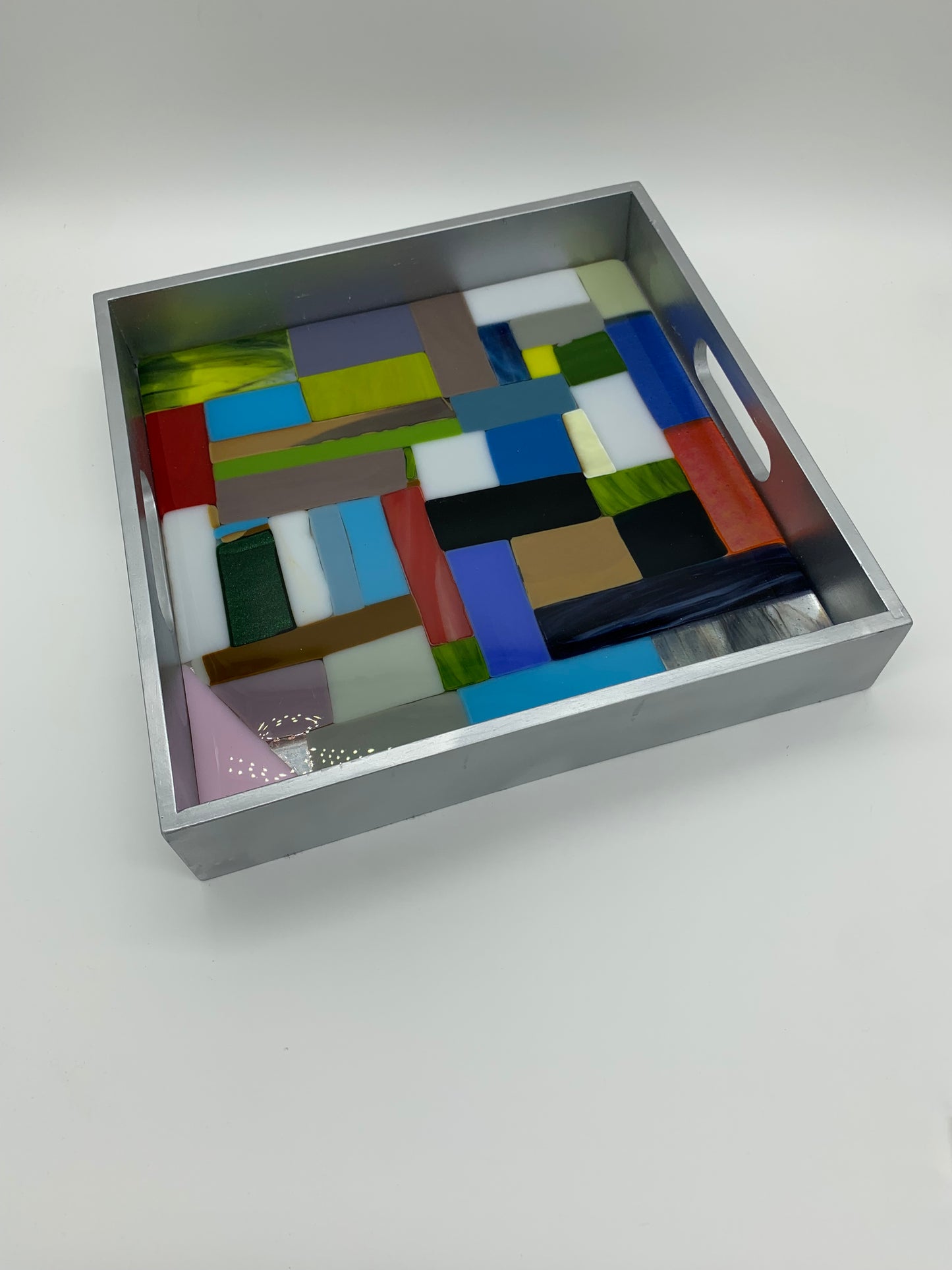 Large Tray - Bars in a Square