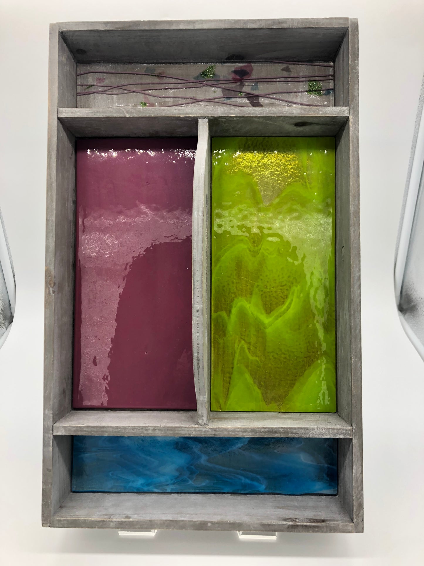 Large Tray - Pastels in Wood