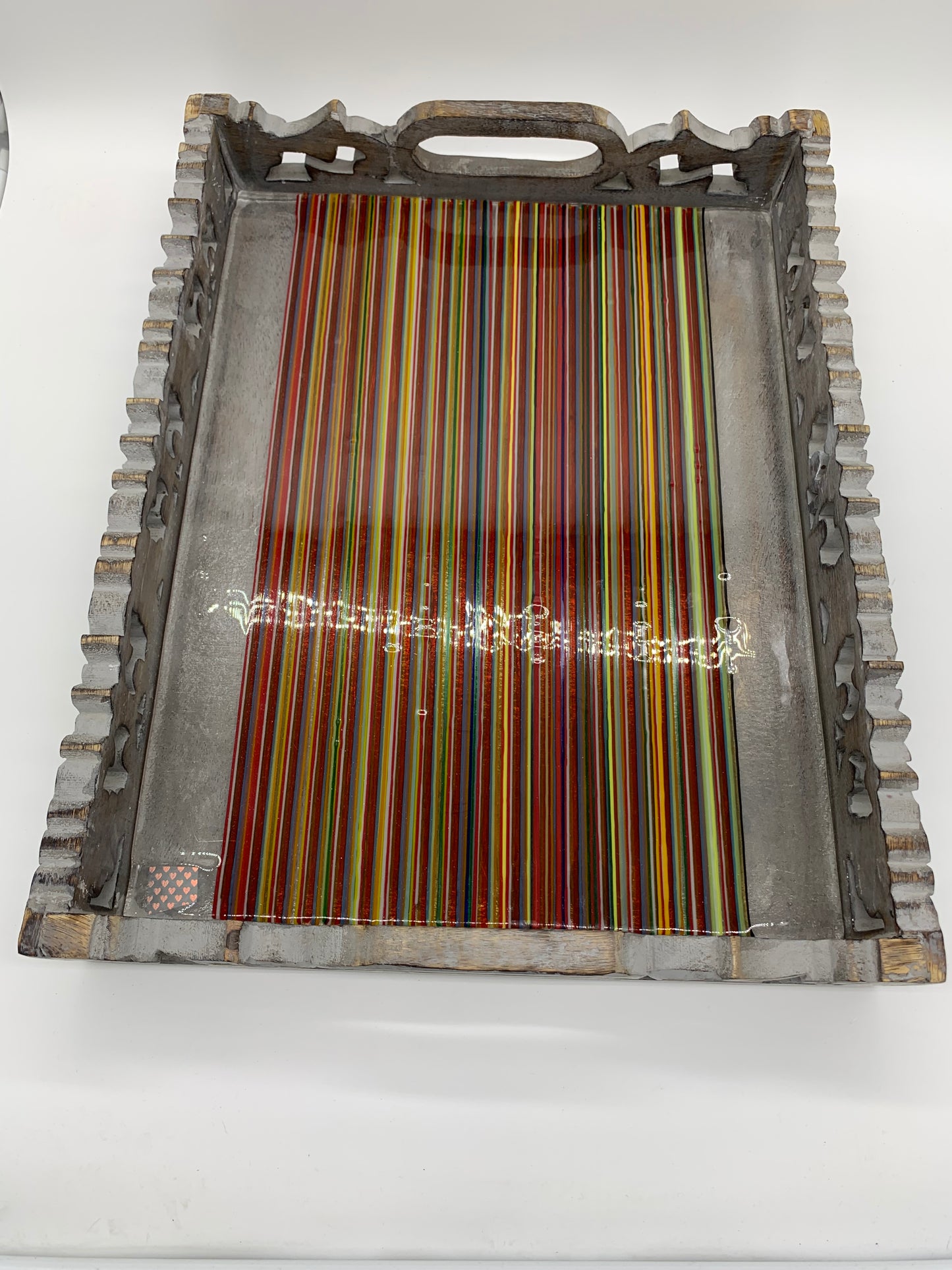 Large Tray - Rainbow Stripe