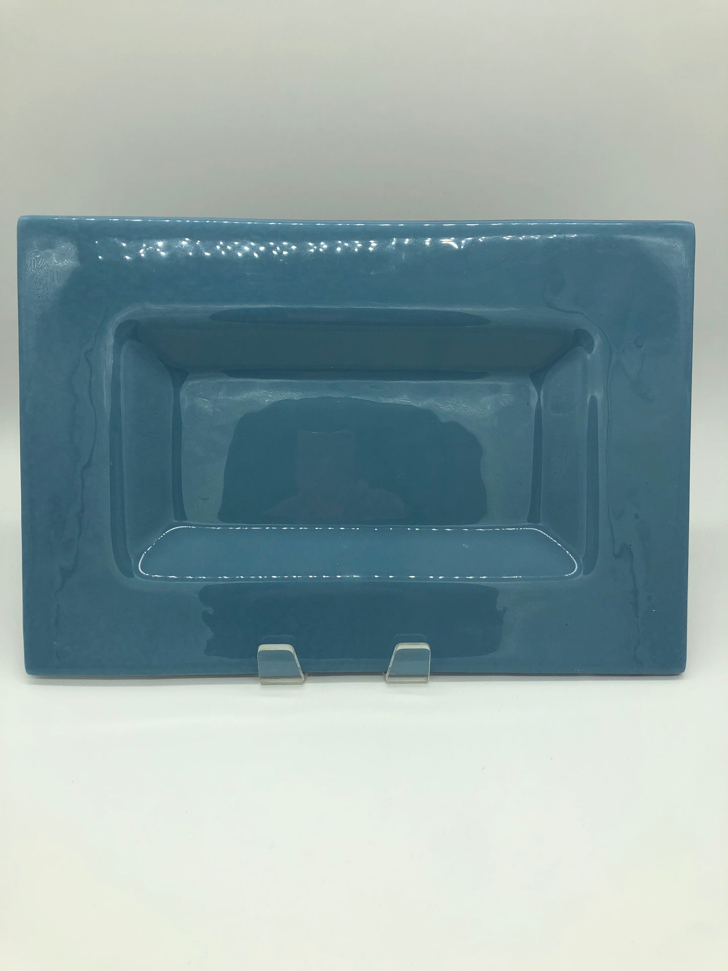 Soft Edge Platter Long - Blue on Blue