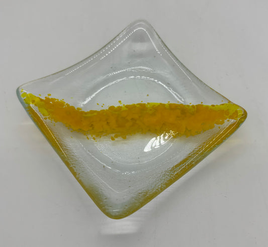 Deep Square Bowl - Yellow River