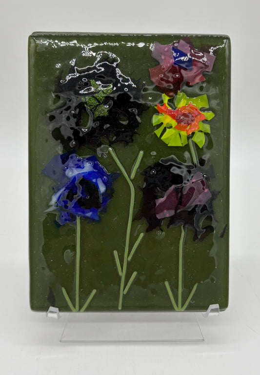 Glass on Stand - Confetti Flowers