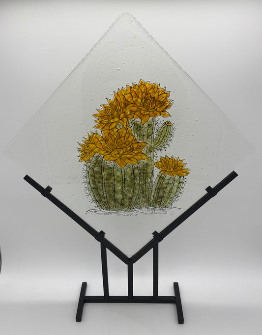 Glass on Stand - Double Cactus