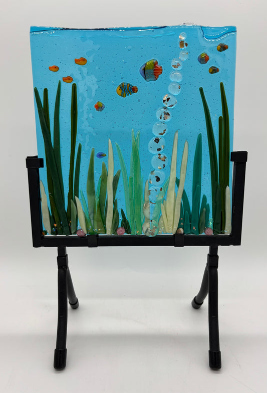 Glass on Stand - Bubbling Up
