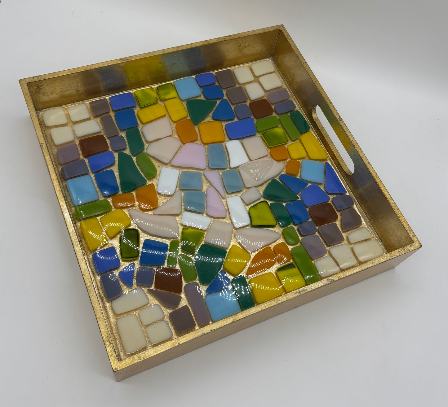 Large Tray - Mosaic Squares