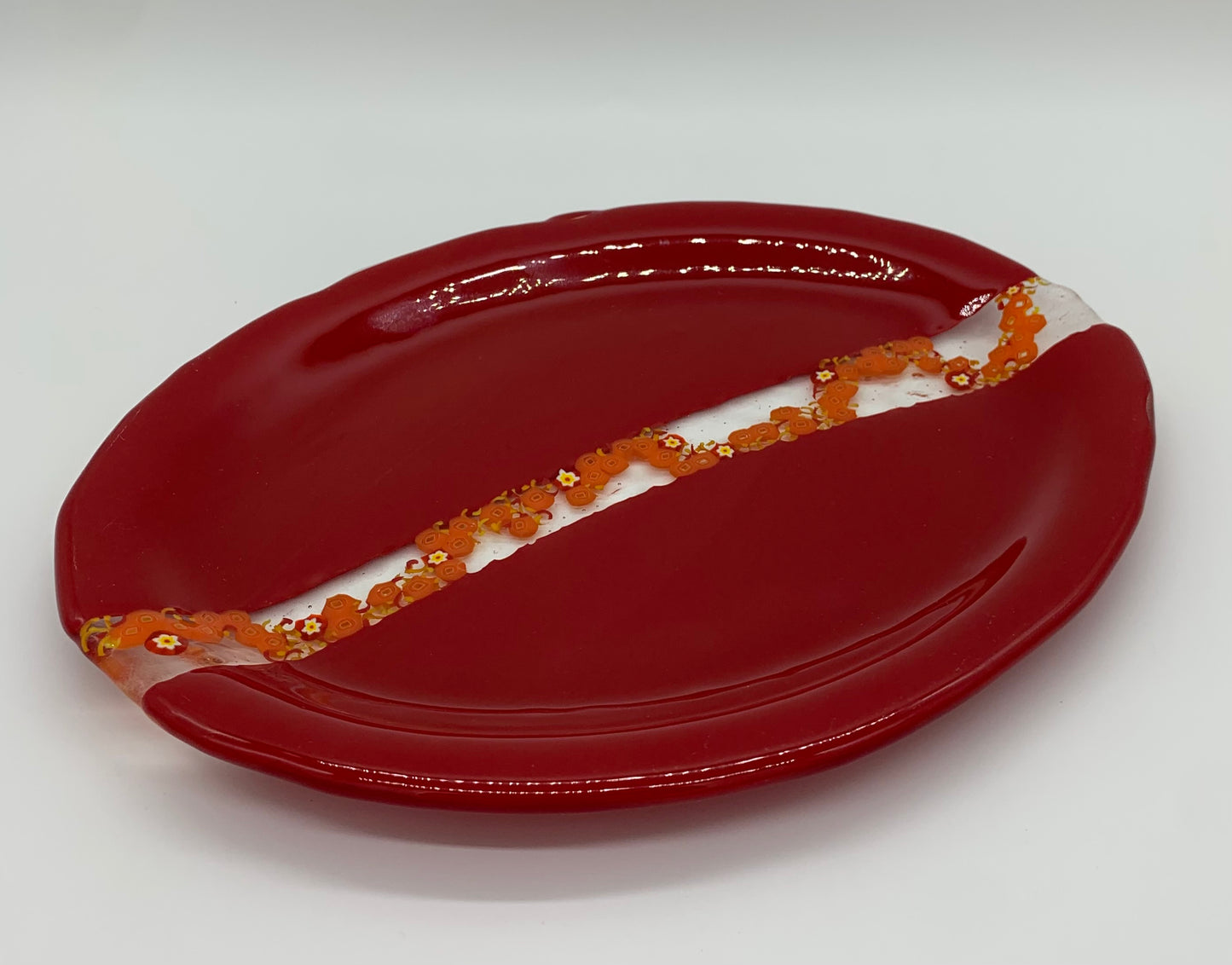 Oval Plate Platter - Bright Red