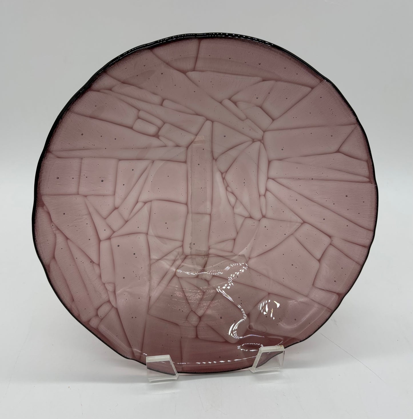 Round Deep Bowl - Purple Cracks